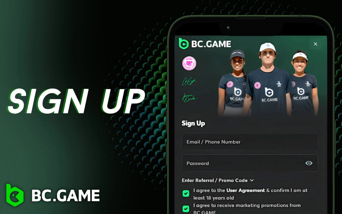 Sign Up and Login BC Game